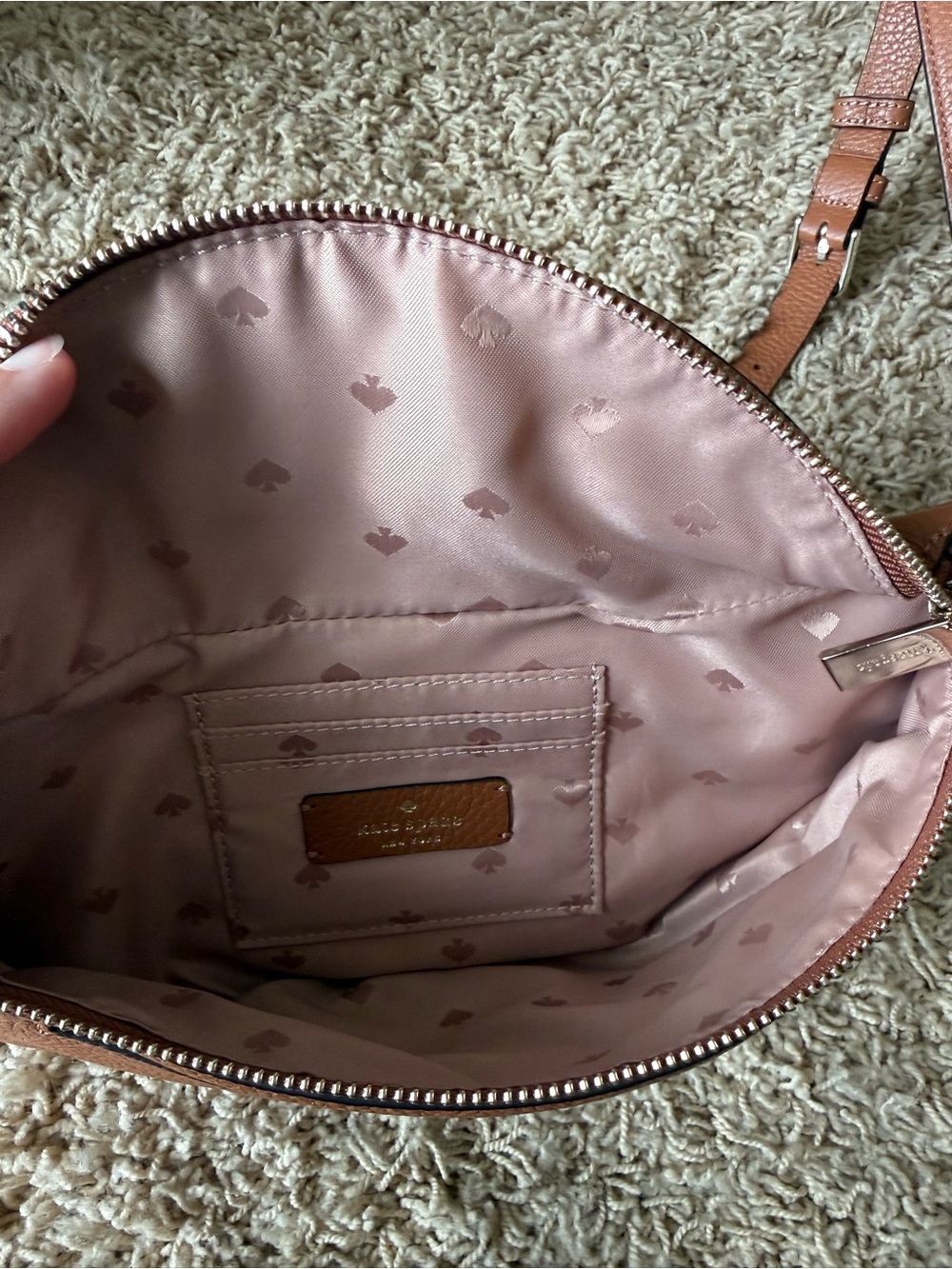 kate spade Brown Pebbled Leather Crossbody Belt Bag - Picture 5 of 9